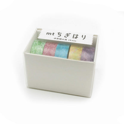 mt Chigihari Washi Tape Set of 5 - Watercolor Paints [Washi Tejp]