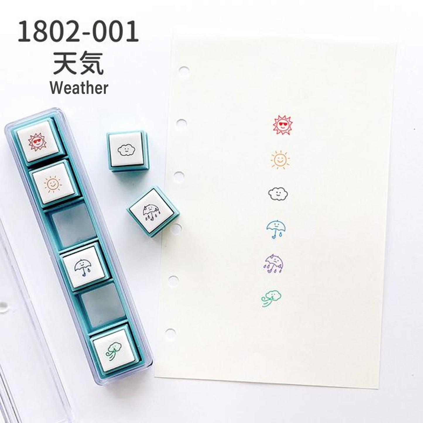 Kodomo no Kao Pochitto Pick! Push-Button Stamp - Weather