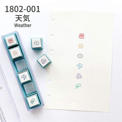 Kodomo no Kao Pochitto Pick! Push-Button Stamp - Weather