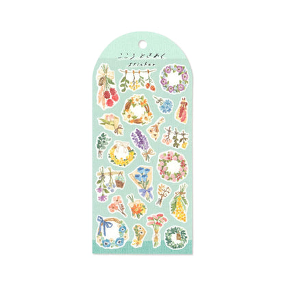 Mind Wave Fluttering Heart Sticker - Wreath