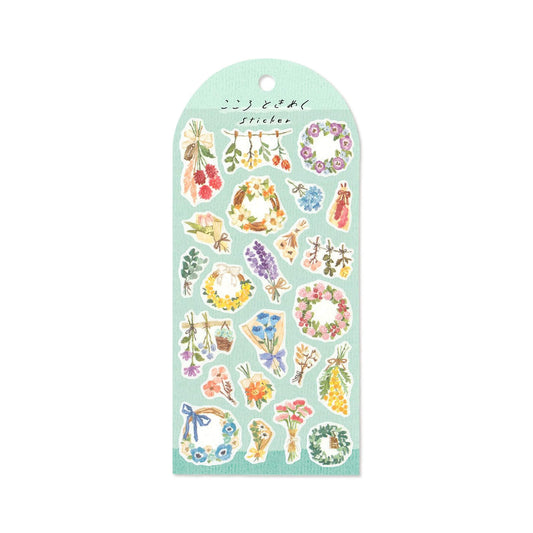 Mind Wave Fluttering Heart Sticker - Wreath