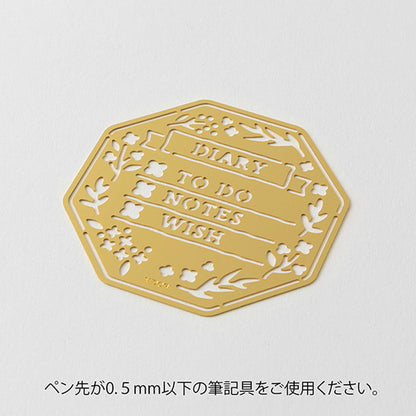 Midori Motif Template Brass - Wreath [Schablonlinjal]
