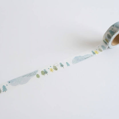 Yohaku Washi Tape Y-167 Green Forest