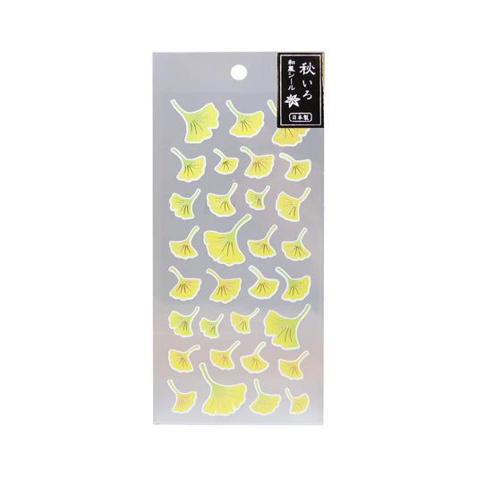 Active Corporation Autumn Colors Japanese-Style Sticker Sheet - Ginkgo Leaves - Sticker Sheets