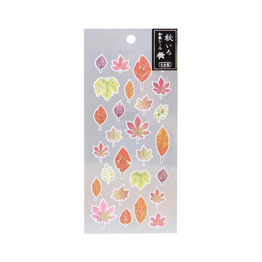Active Corporation Autumn Colors Japanese-Style Sticker Sheet - Leaves - Sticker Sheets