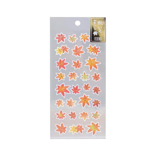 Active Corporation Autumn Colors Japanese-Style Sticker Sheet - Maple Leaves - Sticker Sheets
