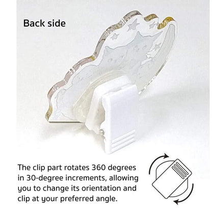 Active Corporation × Tocoro Comugi 2-Way Acrylic Clip Stand - Star - Clips