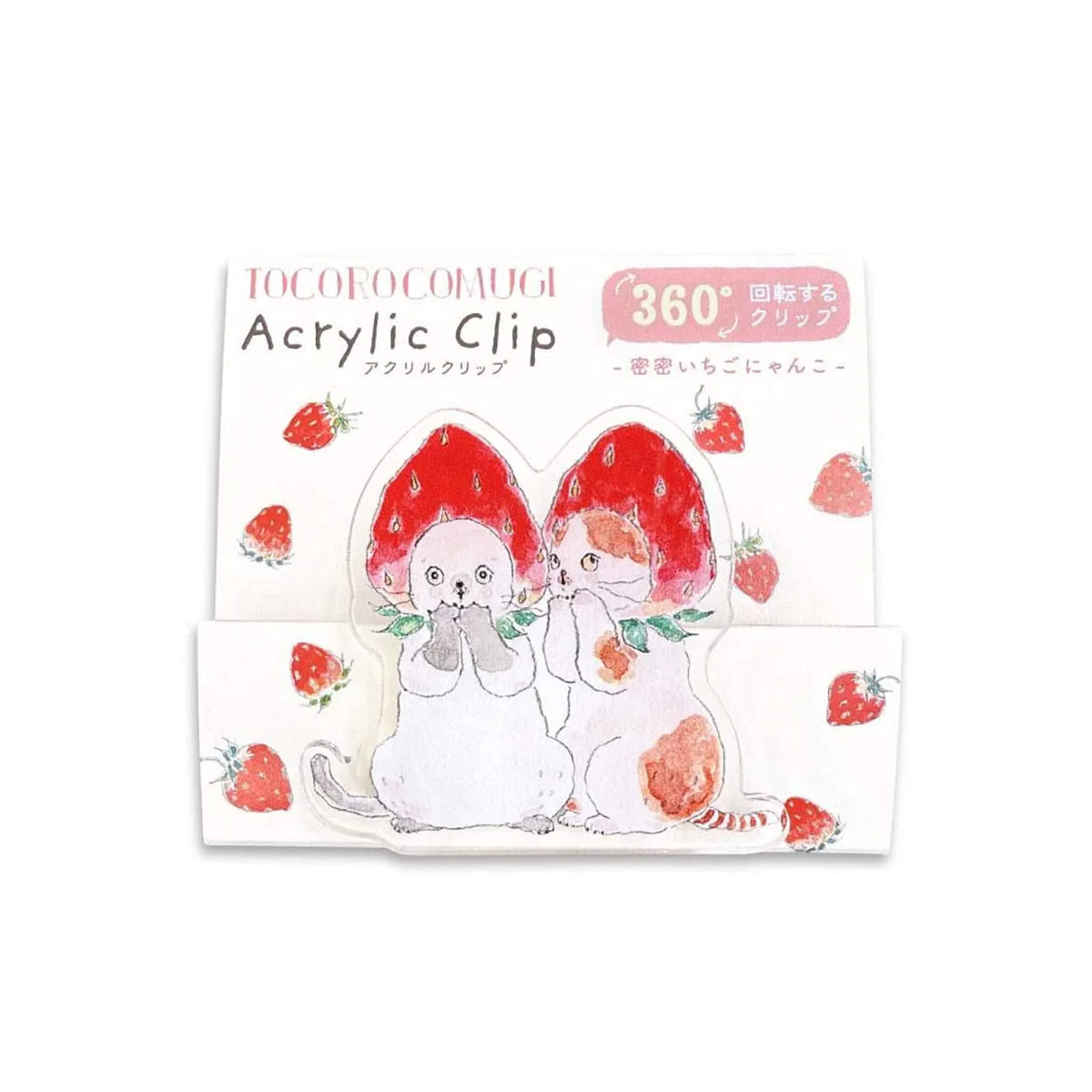 Active Corporation × Tocoro Comugi 2-Way Acrylic Clip Stand - Strawberry - Clips