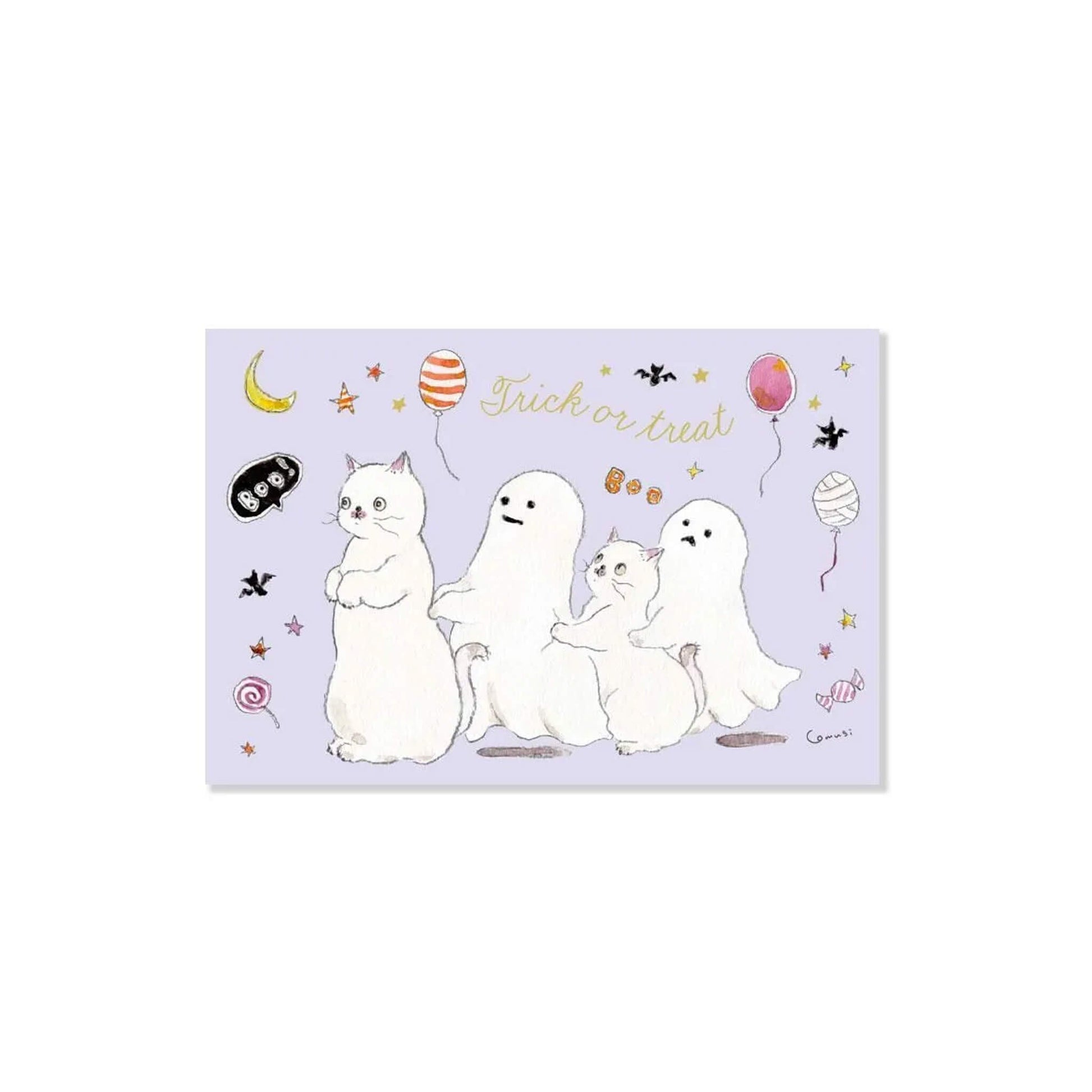 Active Corporation × Tocoro Comugi Halloween Postcard Ghost - Postcards