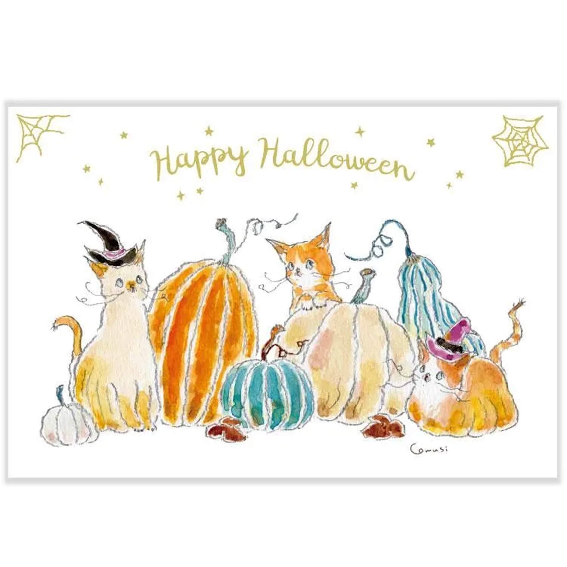 Active Corporation × Tocoro Comugi Halloween Postcard Pumpkin Patch - Postcards