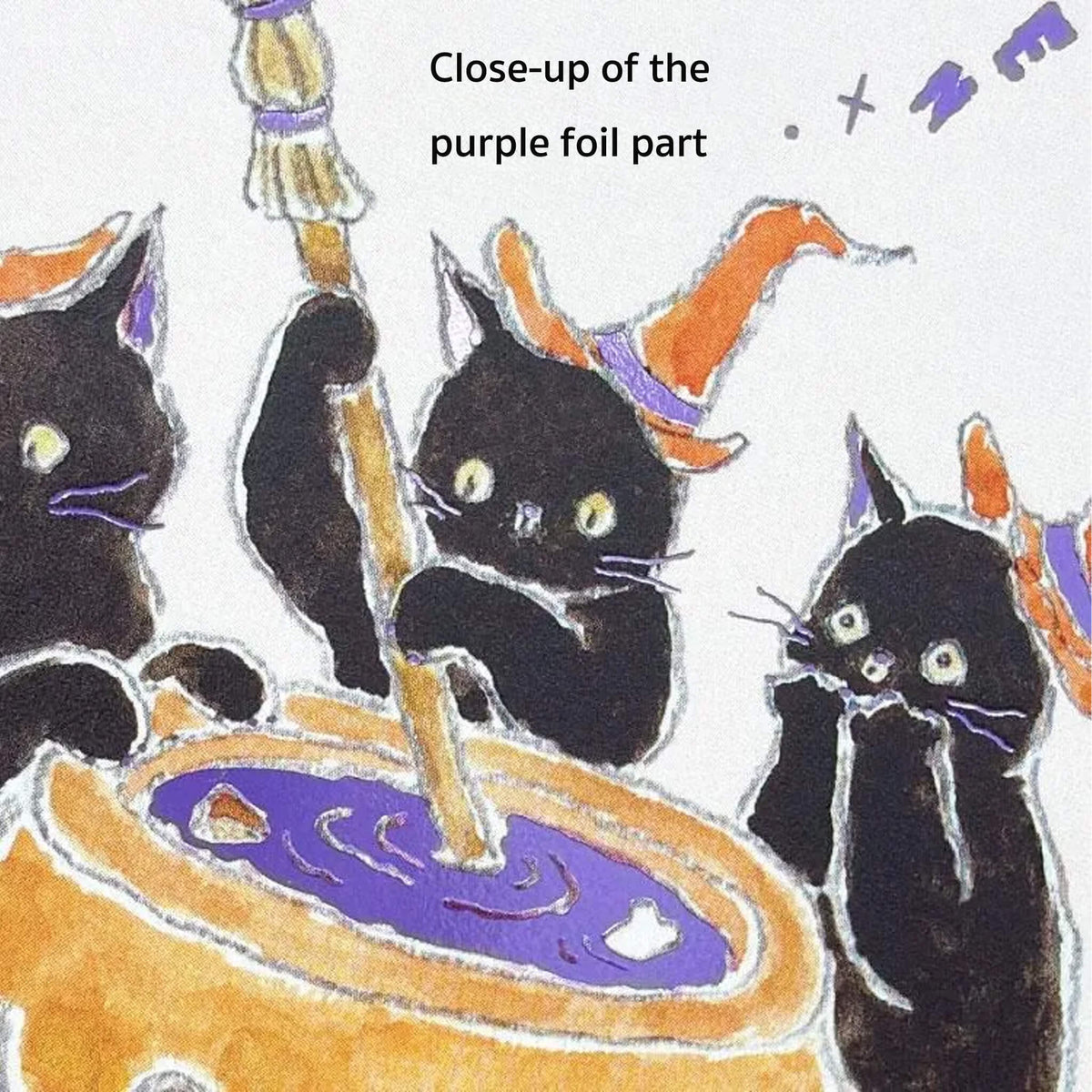 Active Corporation × Tocoro Comugi Halloween Postcard - Witch - Postcards