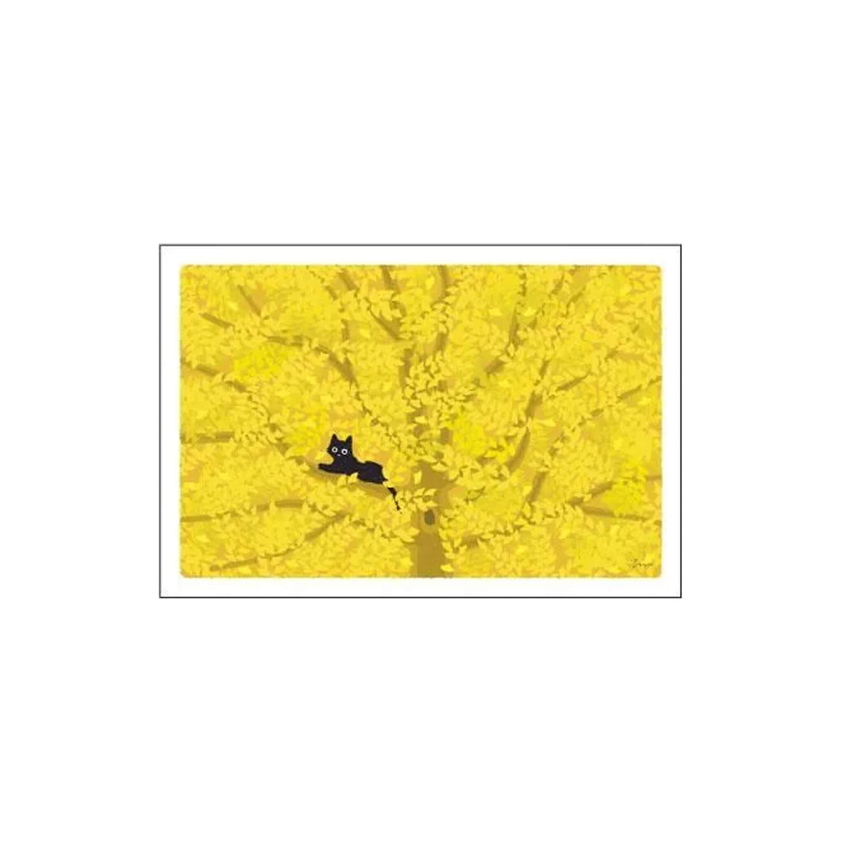 Active Corporation × Toshinori Mori Tabineko Autumn Postcard - Hidden Among the Leaves - Postcards