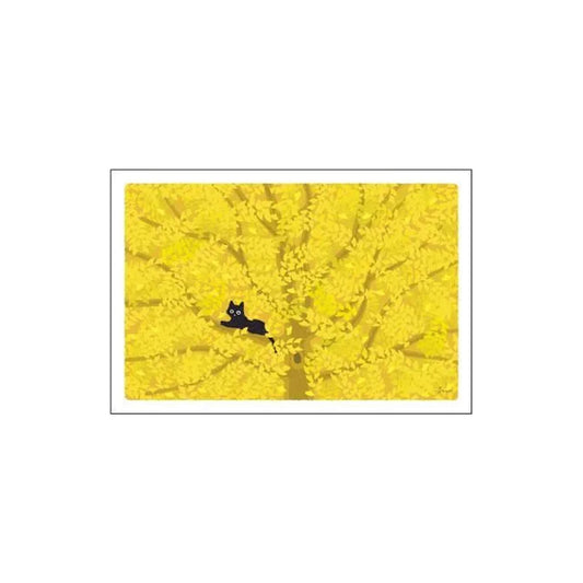 Active Corporation × Toshinori Mori Tabineko Autumn Postcard - Hidden Among the Leaves - Postcards