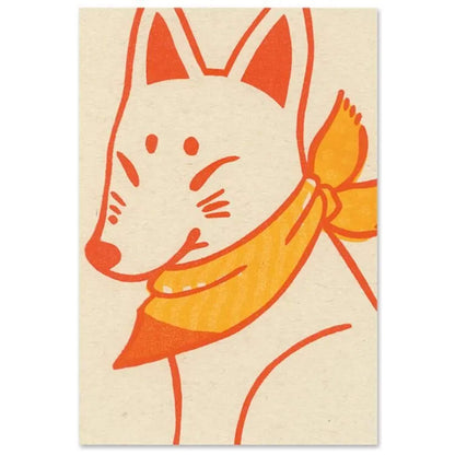 Active Corporation × Umeya / Mori Kanae Retro Printing Postcard - Kitsune - Postcards