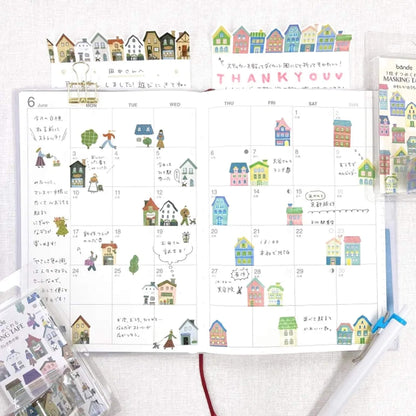 Bande Washi Roll Sticker - A Town of Gentel Colors - Roll Stickers