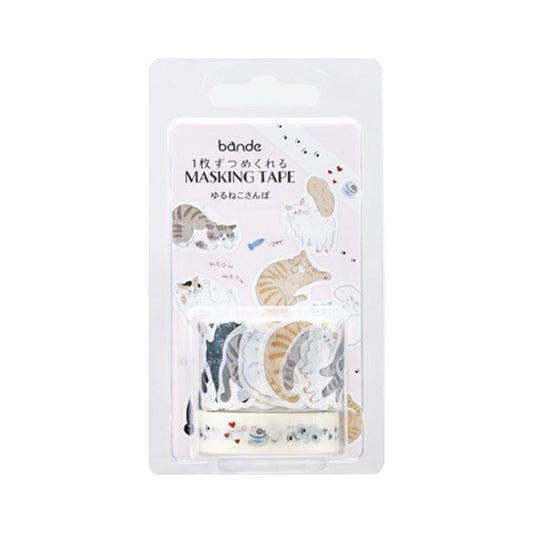 Bande Washi Roll Sticker - Cat Stroll - Roll Stickers