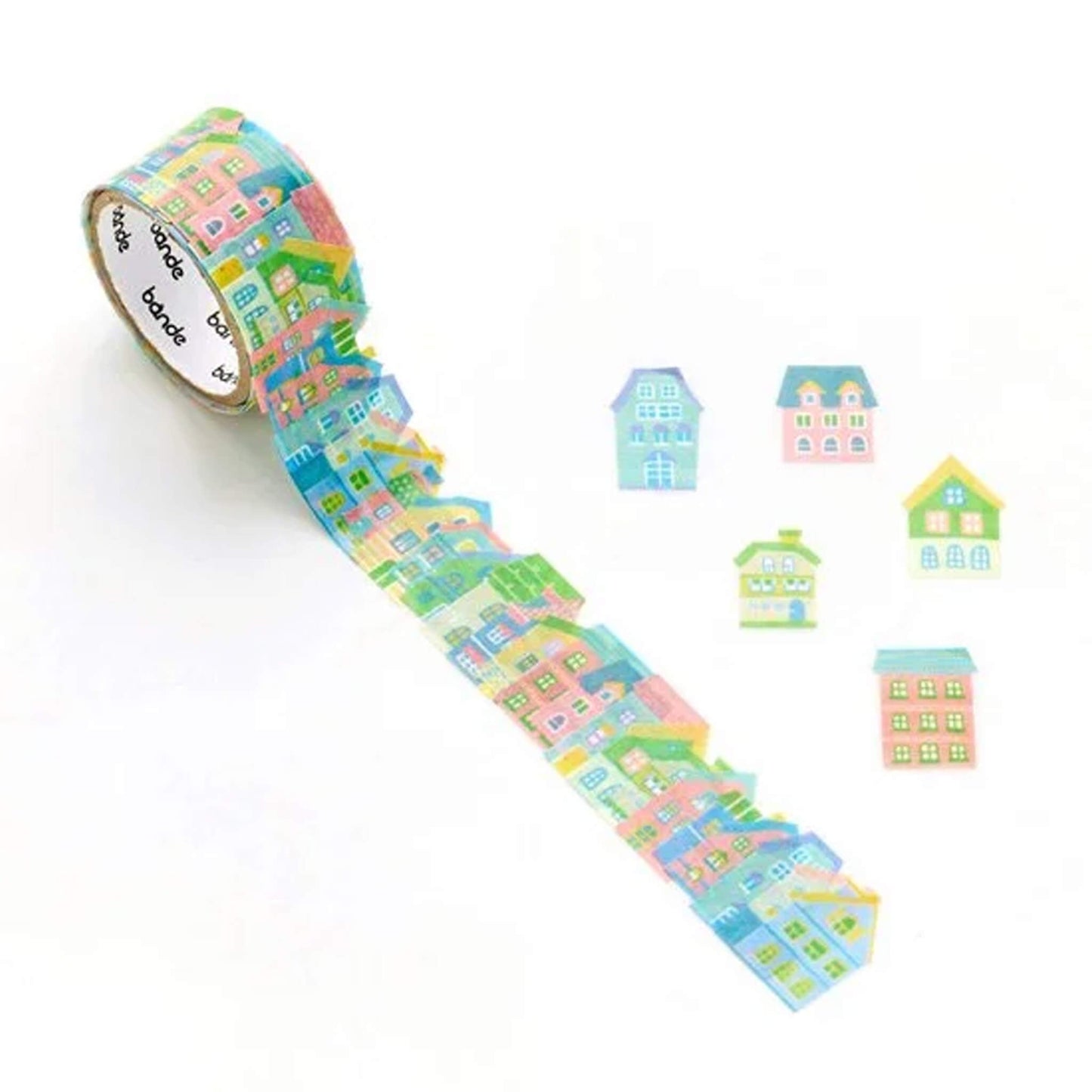 Bande Washi Roll Sticker - Cute House - Roll Stickers