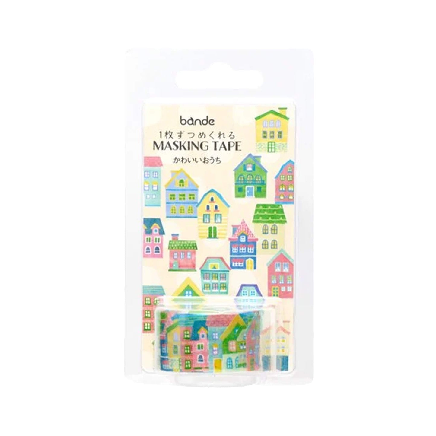 Bande Washi Roll Sticker - Cute House - Roll Stickers