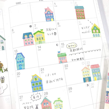 Bande Washi Roll Sticker - Cute House - Roll Stickers