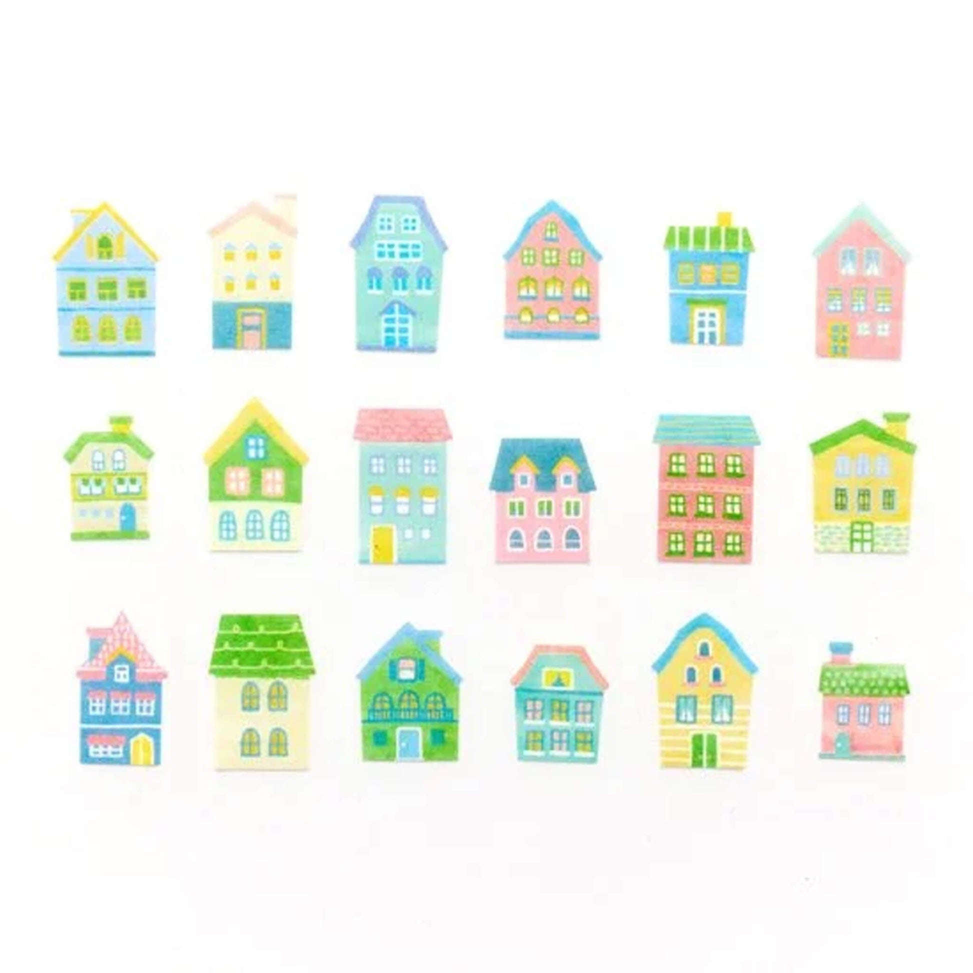 Bande Washi Roll Sticker - Cute House - Roll Stickers