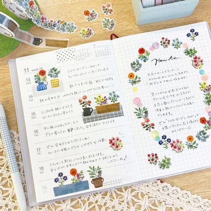 Bande Washi Roll Sticker - Flower Garden - Roll Stickers