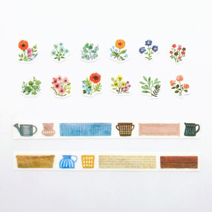 Bande Washi Roll Sticker - Flower Garden - Roll Stickers