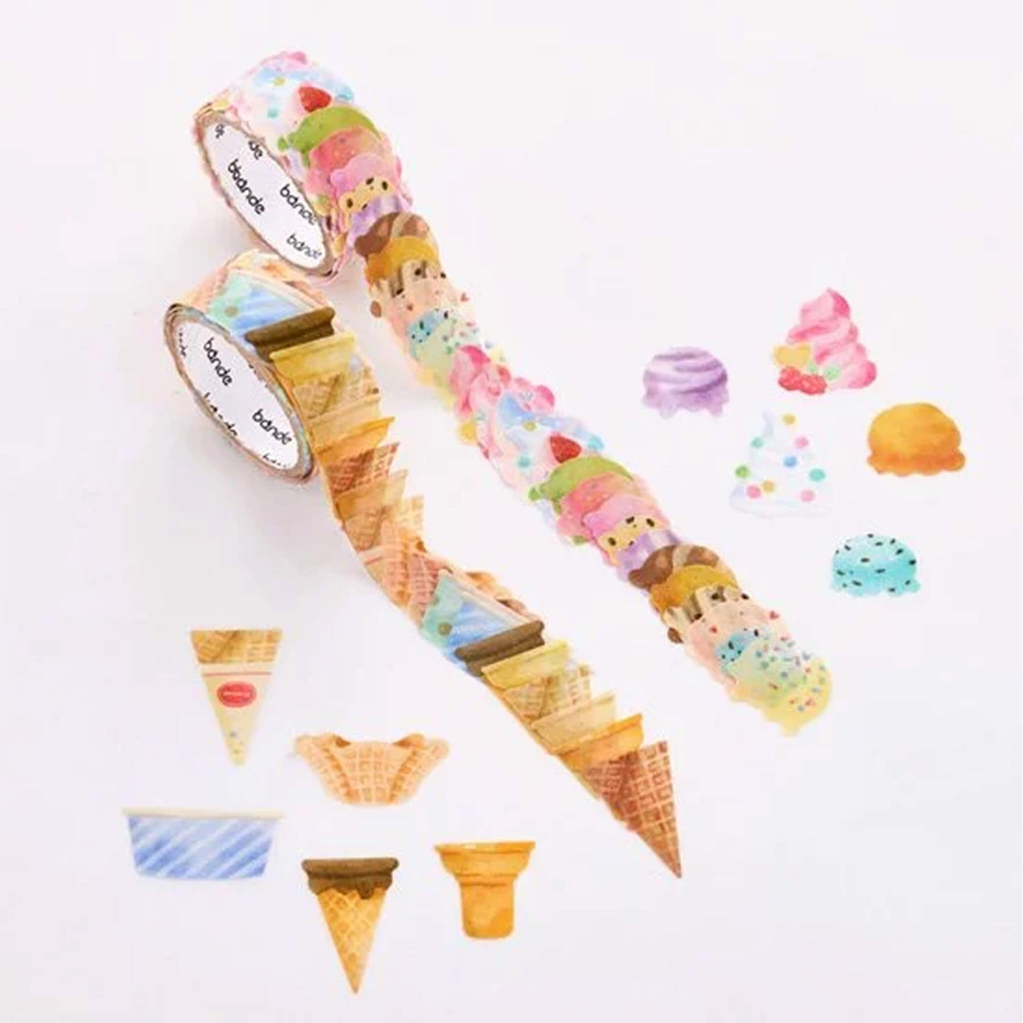 Bande Washi Roll Sticker - Ice Cream Shop - Roll Stickers