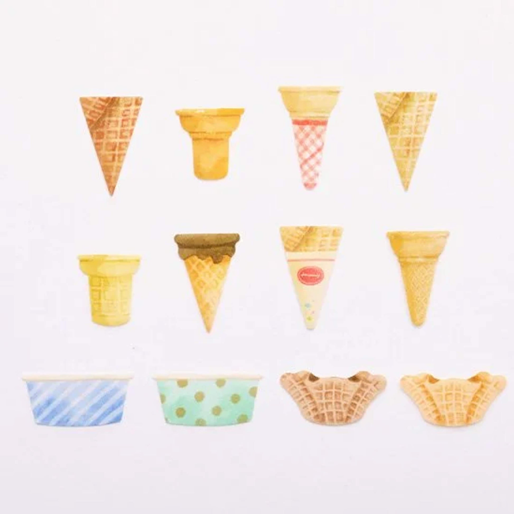 Bande Washi Roll Sticker - Ice Cream Shop - Roll Stickers