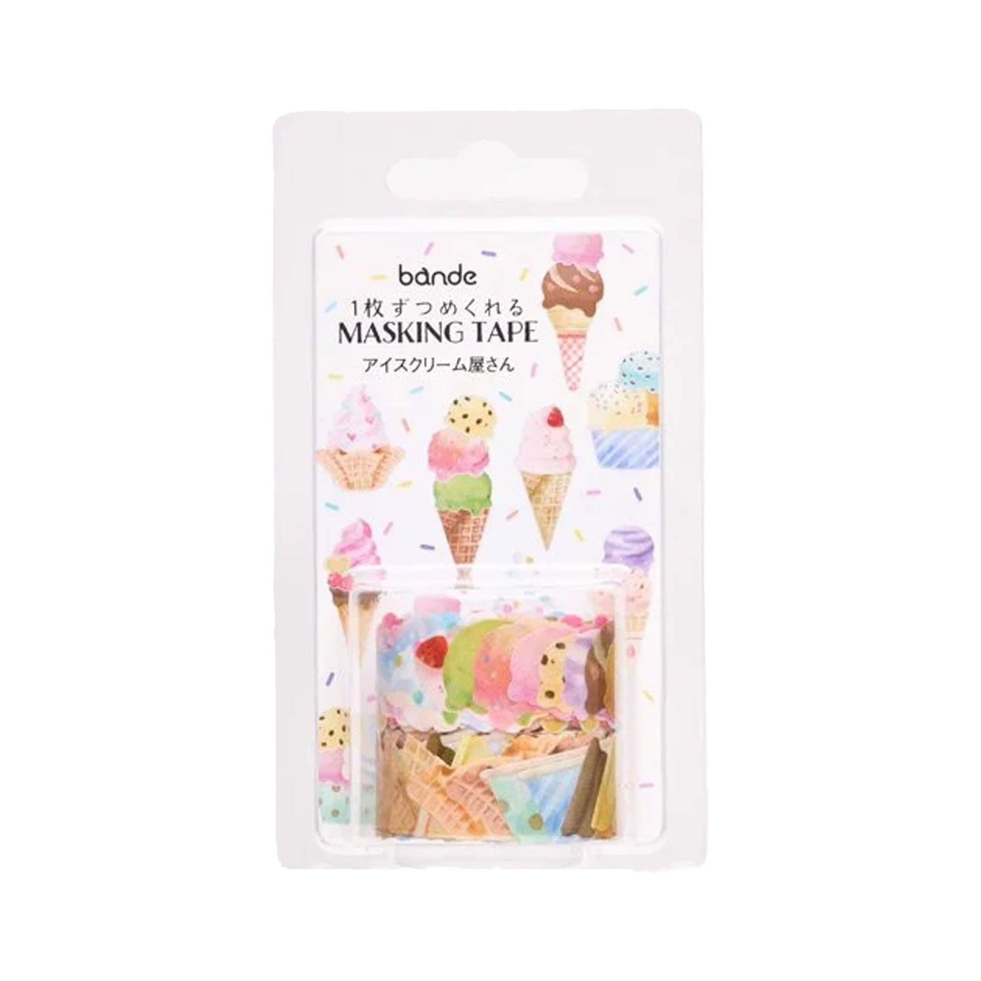 Bande Washi Roll Sticker - Ice Cream Shop - Roll Stickers