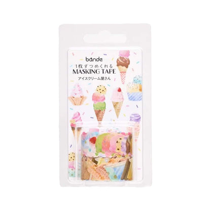 Bande Washi Roll Sticker - Ice Cream Shop - Roll Stickers