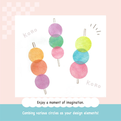 Bande Washi Roll Sticker - Soft Circles - Roll Stickers