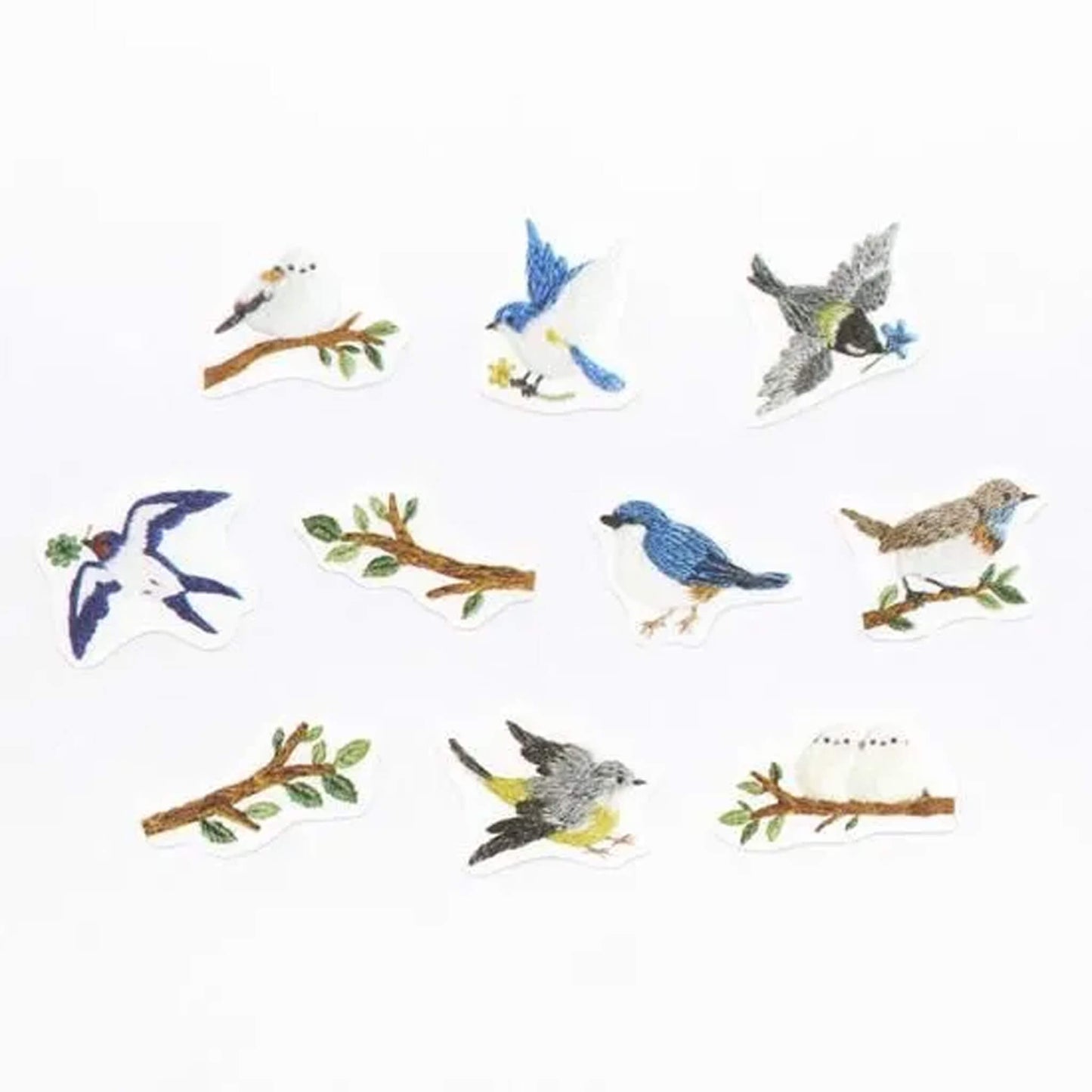 Bande Washi Sticker Roll - Embroidered Forest Bird - Roll Stickers
