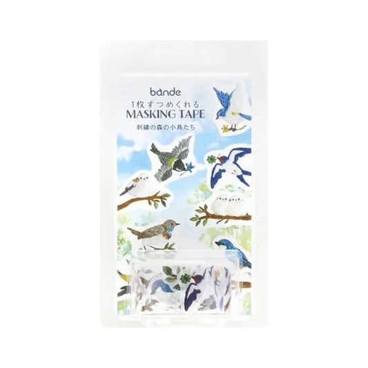 Bande Washi Sticker Roll - Embroidered Forest Bird - Roll Stickers