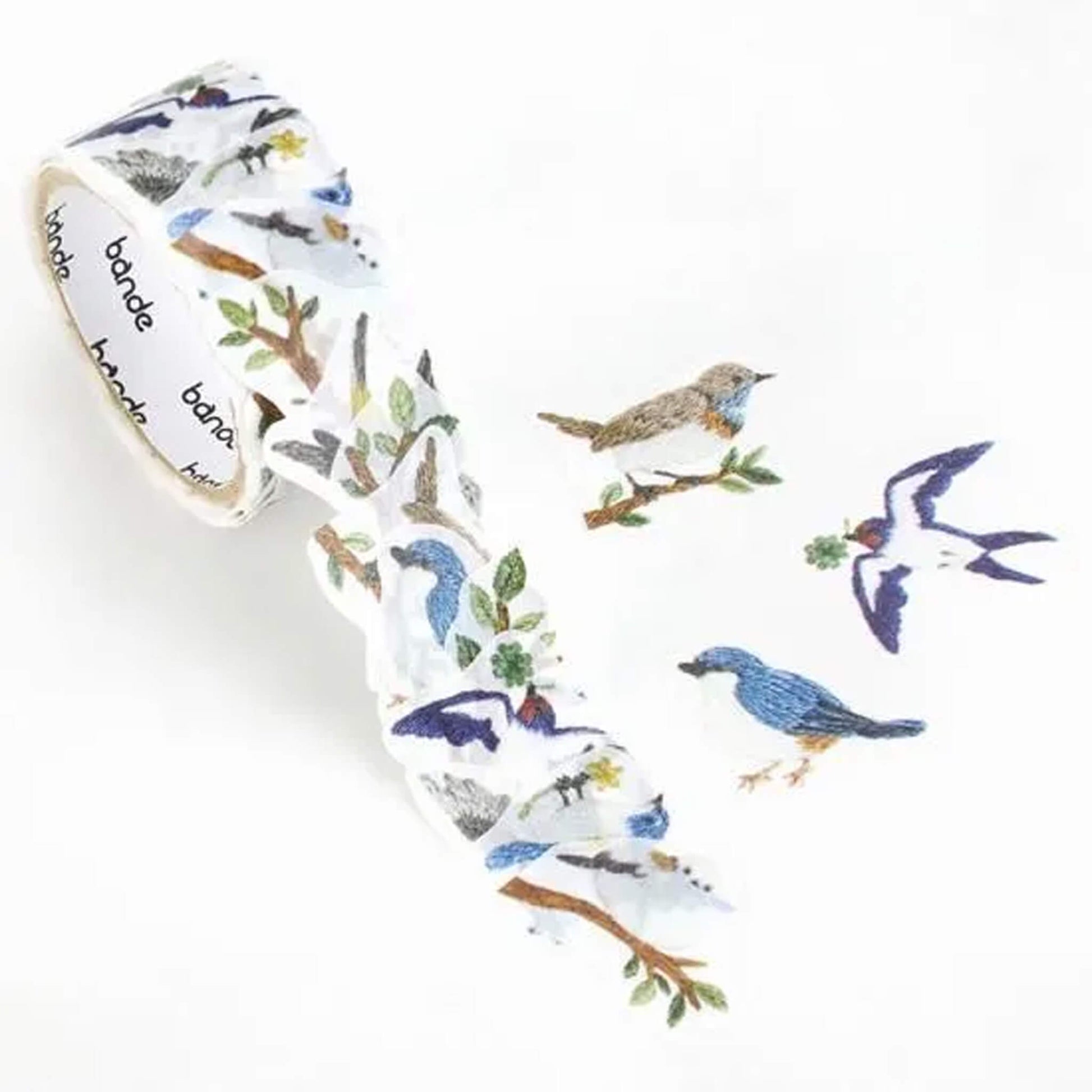 Bande Washi Sticker Roll - Embroidered Forest Bird - Roll Stickers