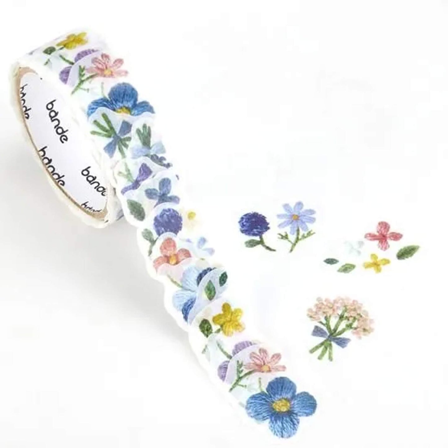 Bande Washi Sticker Roll - Embroidered Forest Flower - Roll Stickers