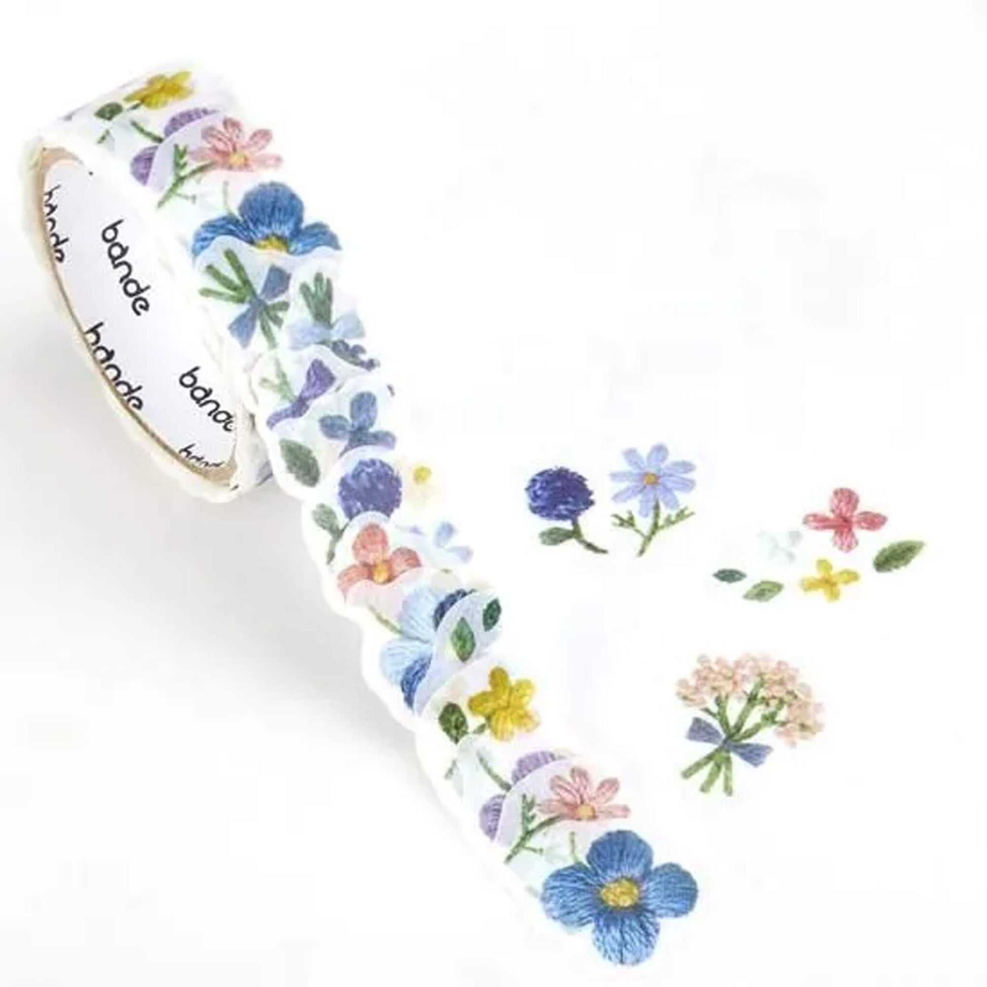 Bande Washi Sticker Roll - Embroidered Forest Flower - Roll Stickers