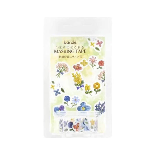 Bande Washi Sticker Roll - Embroidered Forest Flower - Roll Stickers
