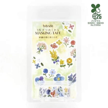 Bande Washi Sticker Roll - Embroidered Forest Flower - Roll Stickers