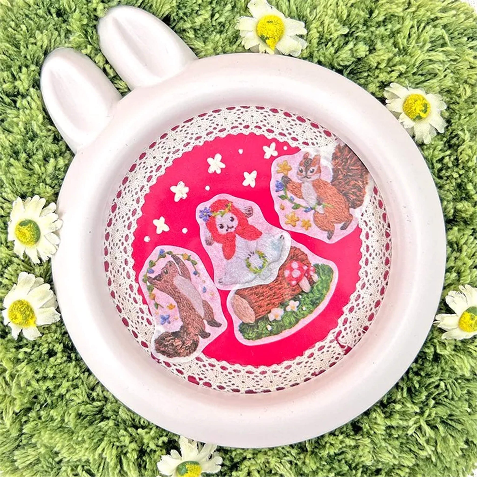 Bande Washi Sticker Roll - Embroidered Forest Red Riding Hood - Roll Stickers