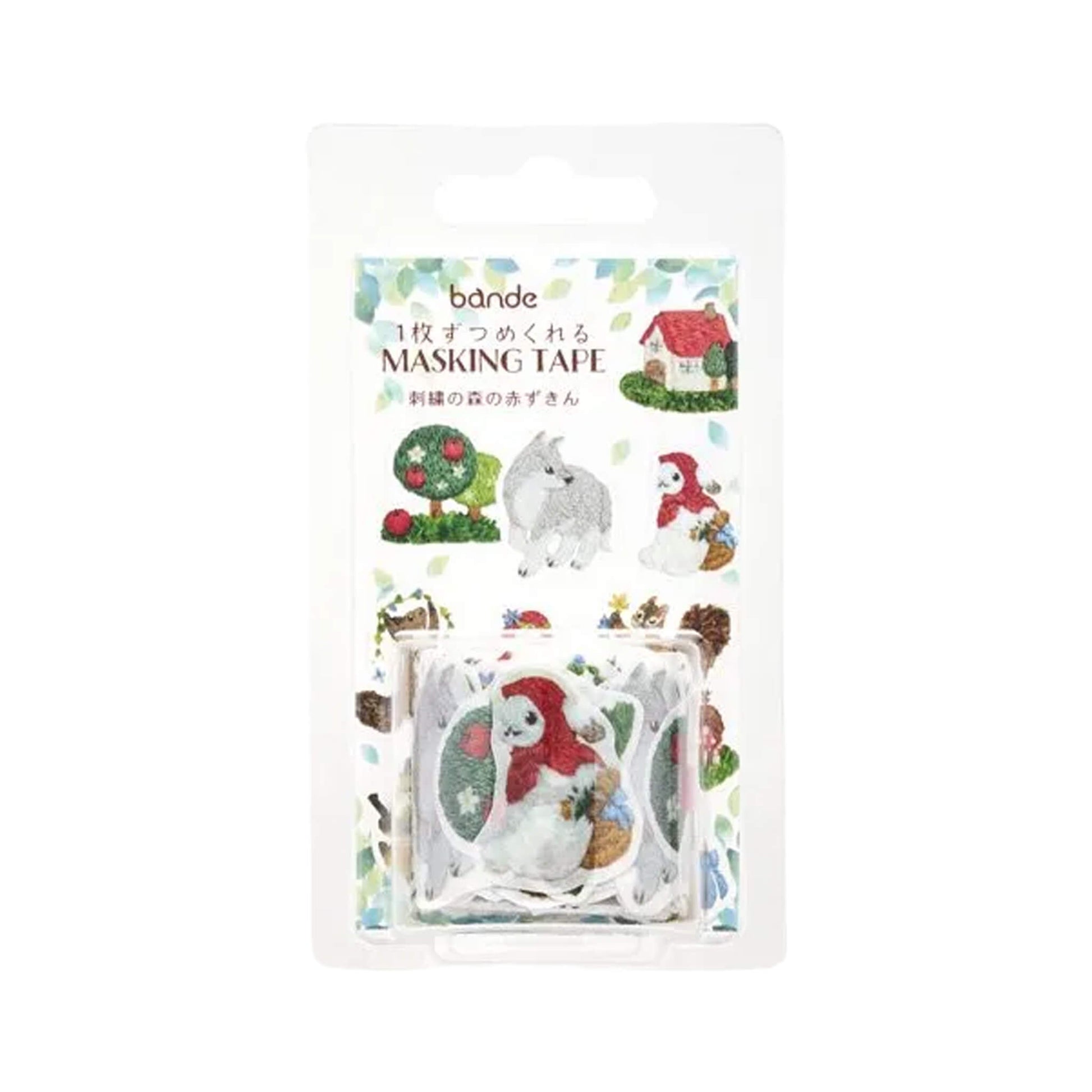 Bande Washi Sticker Roll - Embroidered Forest Red Riding Hood - Roll Stickers