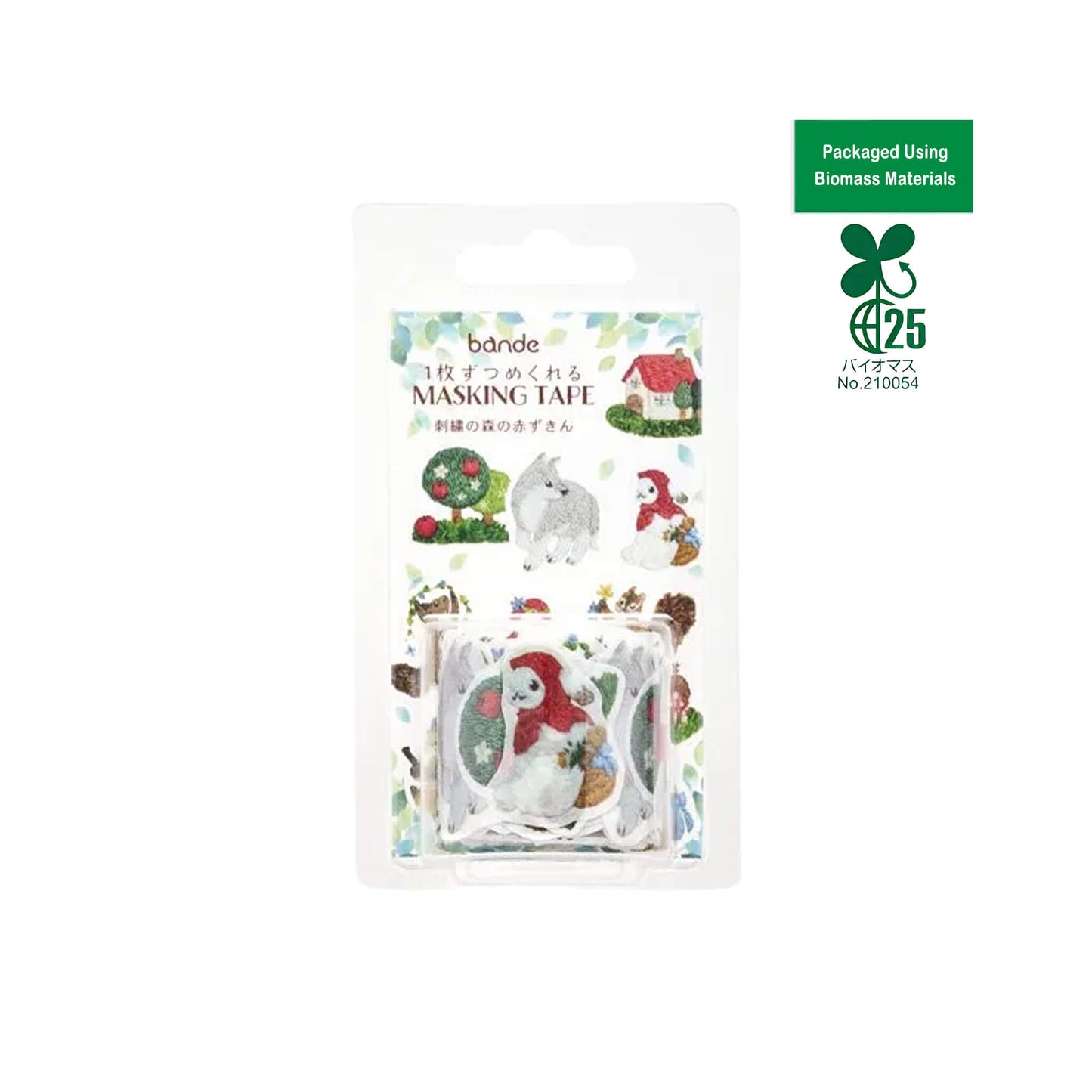 Bande Washi Sticker Roll - Embroidered Forest Red Riding Hood - Roll Stickers