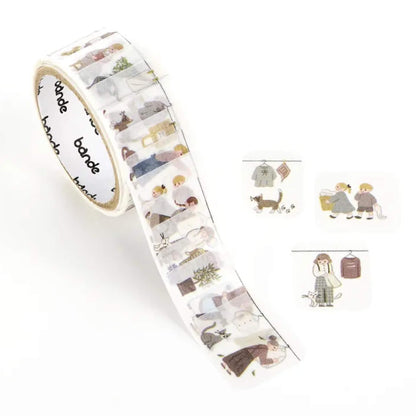 Bande Washi Sticker Roll - Laundry Day Together - Me and My Cat - Sticker Rolls
