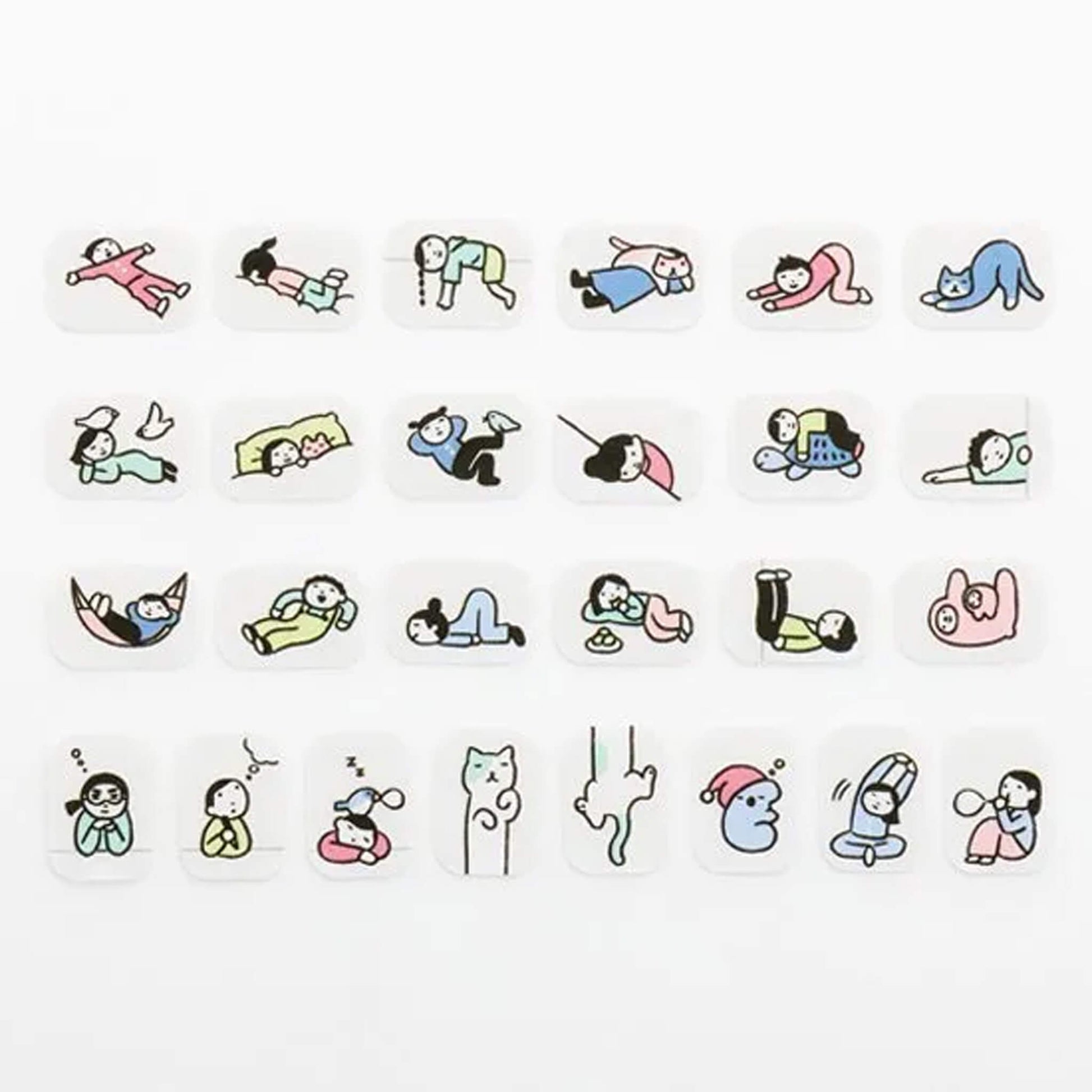 Bande Washi Sticker Roll - People Who Live in Your Planner, Doing Nothing - Roll Stickers