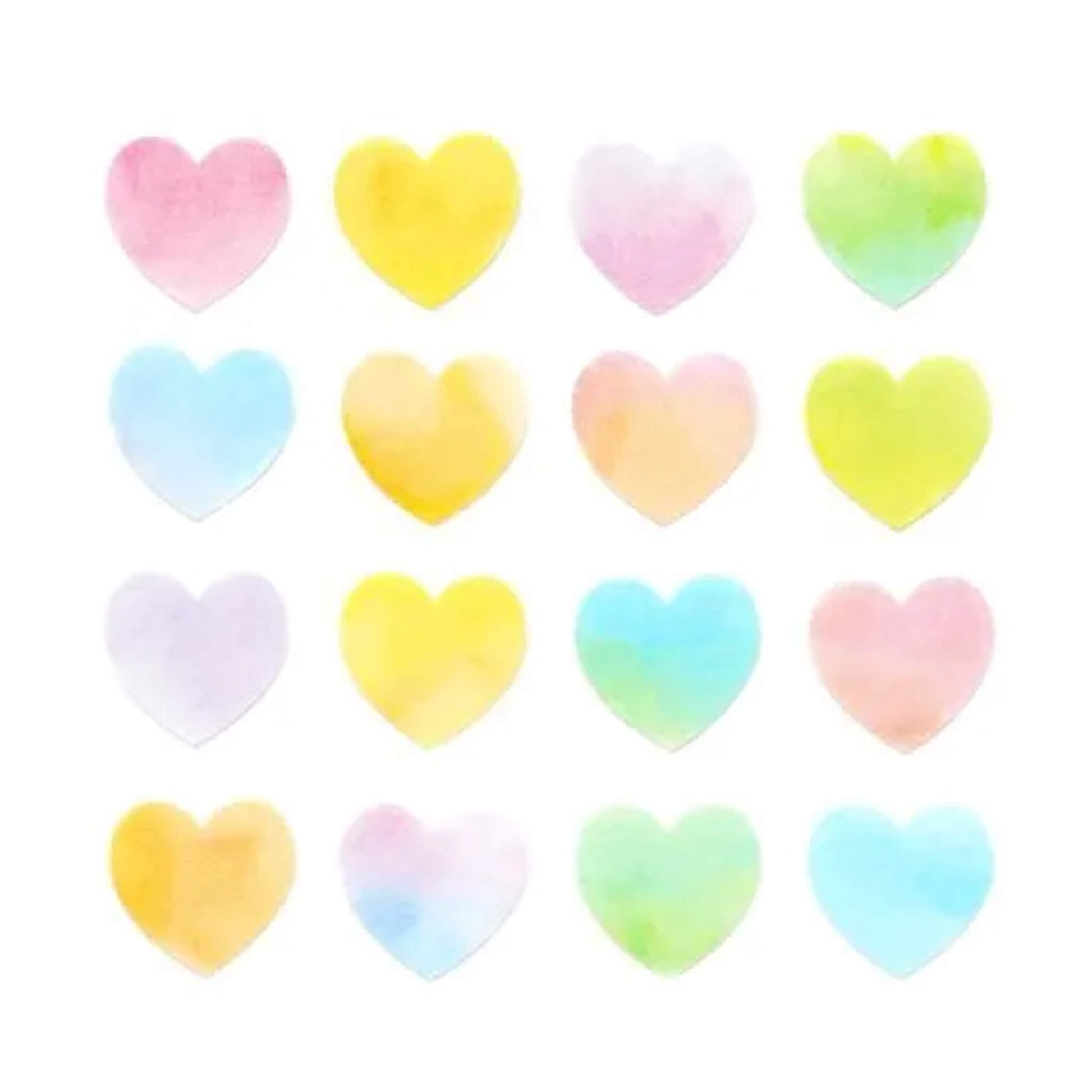 Bande Washi Sticker Roll - Watercolor Heart Pastel - Roll Stickers