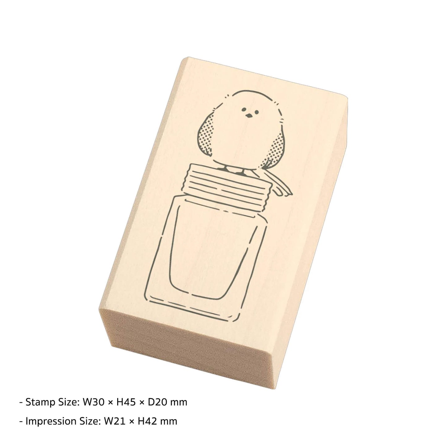 Beverly Ink no Aibo Stamp - Shimaenaga and Ink - Rubber Stamps