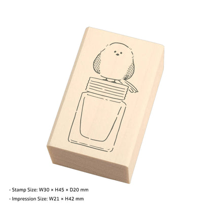 Beverly Ink no Aibo Stamp - Shimaenaga and Ink - Rubber Stamps