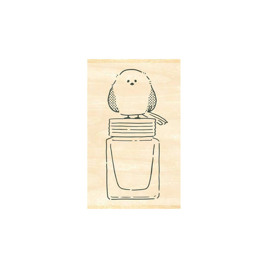 Beverly Ink no Aibo Stamp - Shimaenaga and Ink - Rubber Stamps