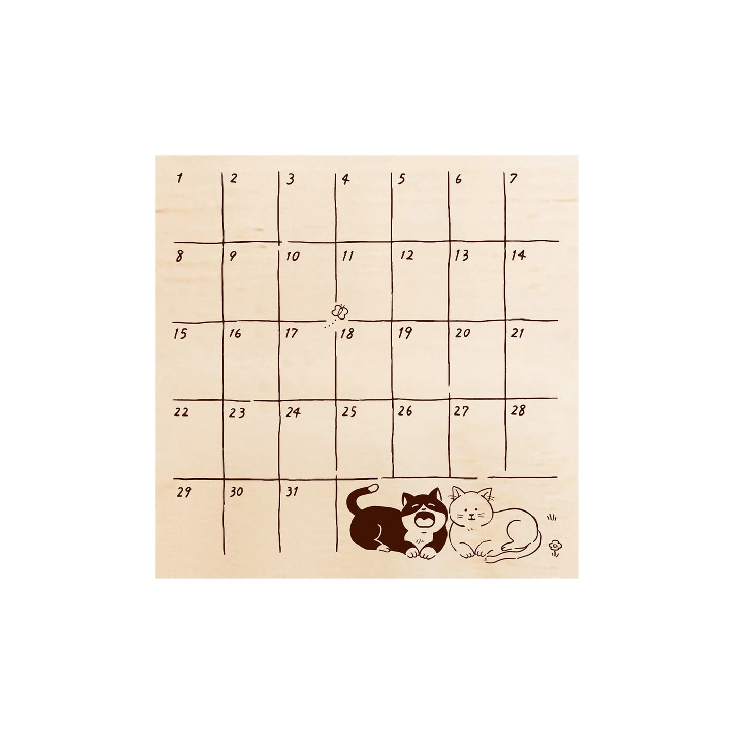 Beverly Irodori Stamp - Cat Monthly Calendar - Rubber Stamps