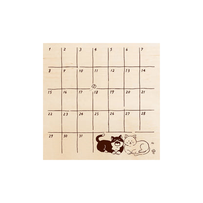 Beverly Irodori Stamp - Cat Monthly Calendar - Rubber Stamps