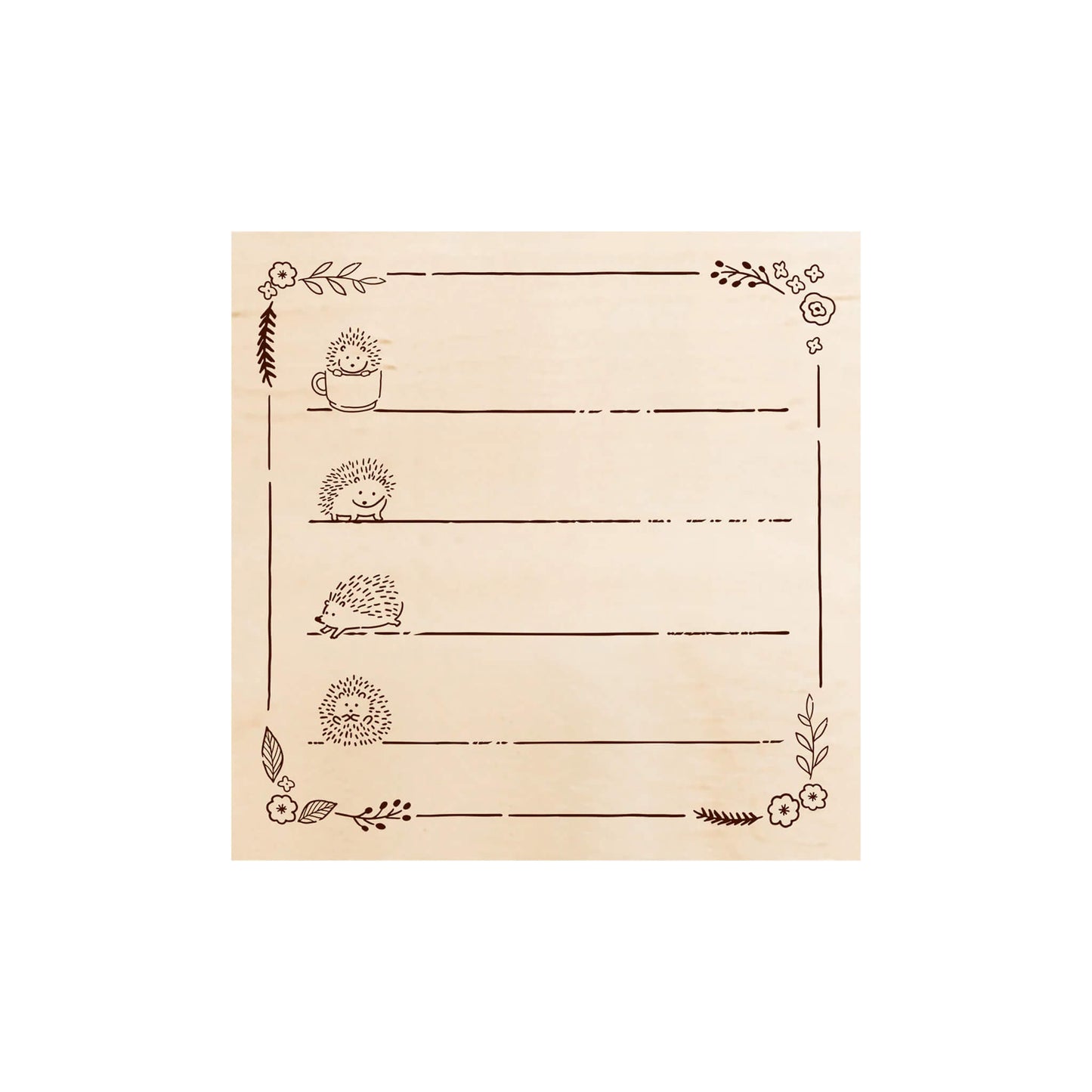 Beverly Irodori Stamp - Hedgehog Stroll - Rubber Stamps